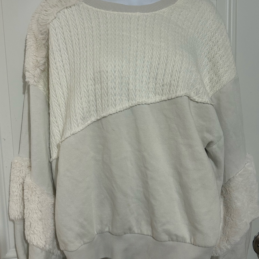 Zara Cream Textured Sweater